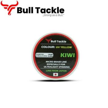 Bull Tackle - Kiwi pergető fonott zsinór UV sárga 150 m - 0.06 mm kép