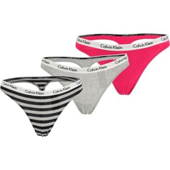 Calvin Klein 3PK THONG Női alsónemű, szürke, méret kép