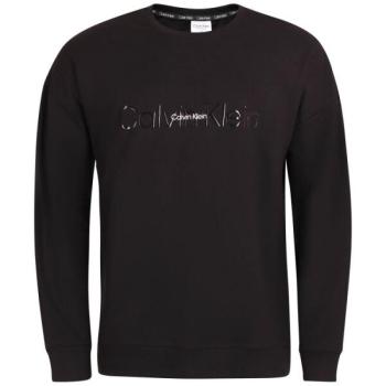 Calvin Klein EMB ICON LOUNGE-L/S SWEATSHIRT Férfi pulóver, fekete, méret kép