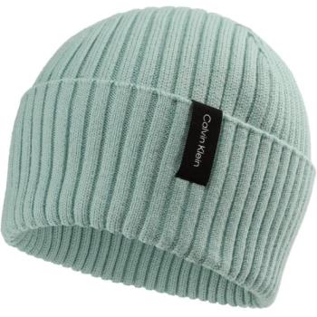 Calvin Klein RIBBED FOLDED BEANIE Őszi sapka, világoszöld, méret kép