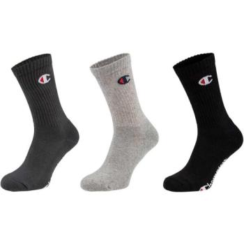 Champion 3PK CREW SOCKS Uniszex zokni, sötétszürke, méret kép