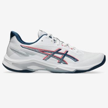 Chaussure de handball - ASICS Netburner Ballistic FF 4 blanc et bleu kép