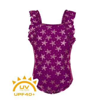 COLOR KIDS-Swimsuit w. frills-festival fuchsia Lila 104 kép