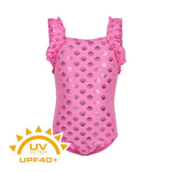 COLOR KIDS-Swimsuit w. frills UPF 40+ Sugar Pink Rózsaszín 104 kép