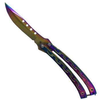 Columbia Pillangókés készlet, tarka, 25 cm és karambit kés, Rainb... kép