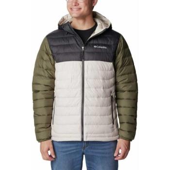 Columbia POWDER LITE HOODED JACKET Férfi kabát, bézs, méret kép