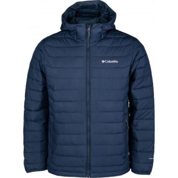 Columbia POWDER LITE HOODED JACKET Férfi kabát, sötétkék, méret kép