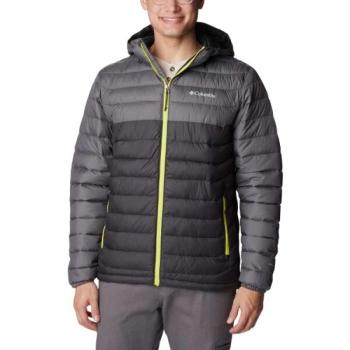 Columbia POWDER LITE HOODED JACKET Férfi kabát, sötétszürke, méret kép