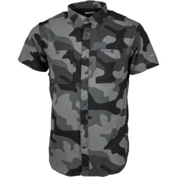 Columbia UNTILIZER PRINTED WOVEN SHORT SLEEVE Férfi funkcionális ing, sötétszürke, méret kép