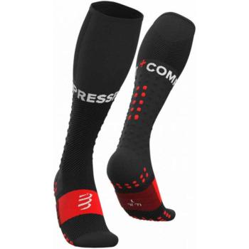 Compressport FULL SOCKS RUN Kompressziós futó térdzokni, fekete, méret kép