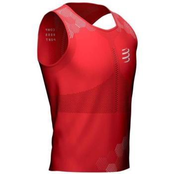 Compressport PRO RACING SINGLET M Férfi ujjatlan felső futáshoz, piros, méret kép