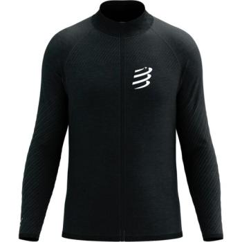 Compressport SEAMLESS ZIP SWEATSHIRT Férfi pulóver, fekete, méret kép