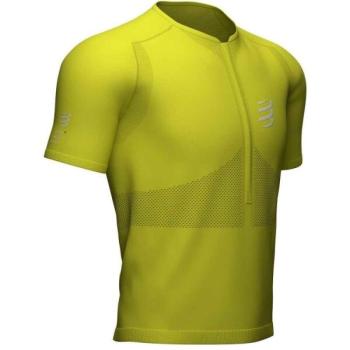 Compressport TRAIL HALF-ZIP FITTED SS TOP Férfi futómez, sárga, méret kép