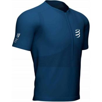 Compressport TRAIL HALF-ZIP FITTED SS TOP Férfi futómez, sötétkék, méret kép