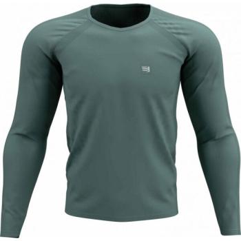 Compressport TRAINING TSHIRT LS Férfi hosszú ujjú edzőfelső, zöld, méret kép