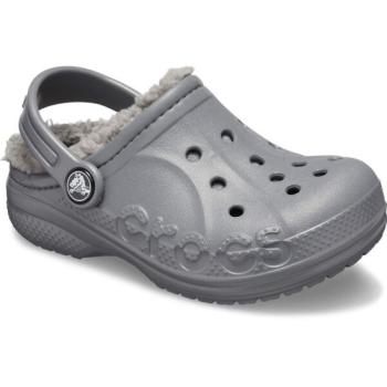 Crocs BAYA LINED CLOG K Gyerek papucs, szürke, méret 28/29 kép