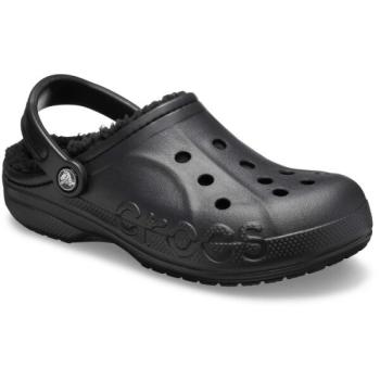 Crocs BAYA LINED CLOG Unisex papucs, fekete, méret 37/38 kép