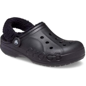 Crocs BAYA LINED FUZZ STRAP CLOG Férfi papucs, fekete, méret 36/37 kép