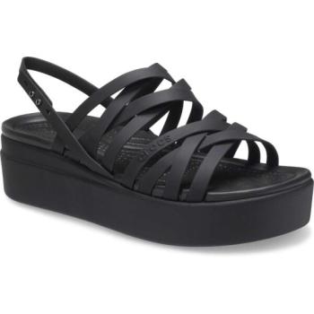 Crocs BROOKLYN STRAPPY LOWWDG Női szandál, fekete, méret 38/39 kép