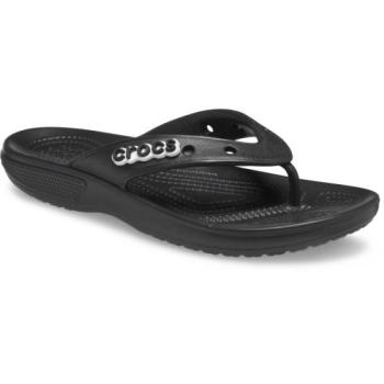 Crocs CLASSIC CROCS FLIP Uniszex flip-flop papucs, fekete, méret 36/37 kép