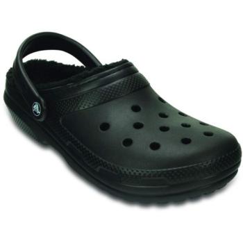 Crocs CLASSIC FUZZ LINED CLOG Uniszex belebújós cipő, fekete, méret 36/37 kép