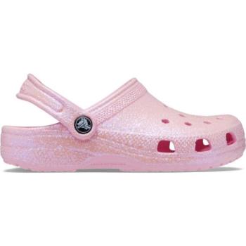 Crocs CLASSIC GLITTER CLOG K Gyerek papucs, rózsaszín, méret 28/29 kép