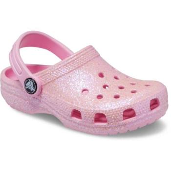 Crocs CLASSIC GLITTER CLOG T Gyerek papucs, rózsaszín, méret 22/23 kép