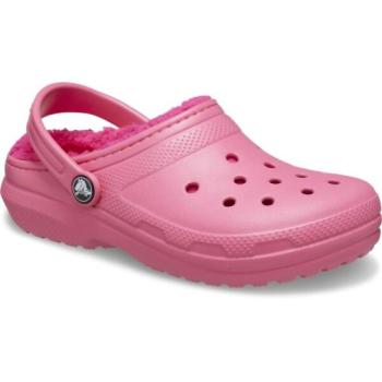 Crocs CLASSIC LINED CLOG K Lány belebújós cipő, rózsaszín, méret 29/30 kép