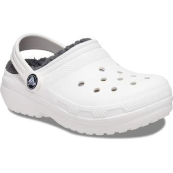 Crocs CLASSIC LINED CLOG K Uniszex gyerek belebújós cipő, fehér, méret 30/31 kép