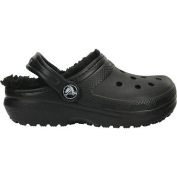 Crocs CLASSIC LINED CLOG K Uniszex gyerek belebújós cipő, fekete, méret 28/29 kép