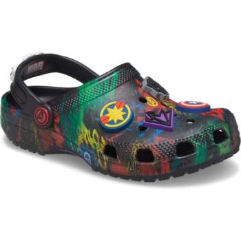 Crocs CLASSIC MARVEL AVENGERS CLOG K Gyerek papucs, fekete, méret 30/31 kép