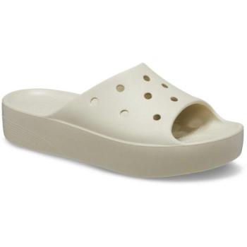 Crocs CLASSIC PLATFORM SLIDE Uniszex papucs, bézs, méret 36/37 kép