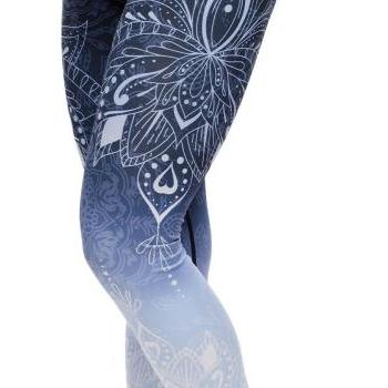 Dedoles Vidám fitnesz leggings Ombré mandala kék XS méret kép