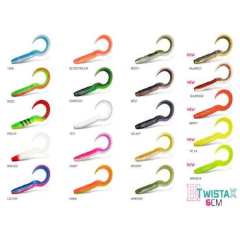 Delphin TwistaX Eeltail UVs 5db 6cm BERRY gumihal kép