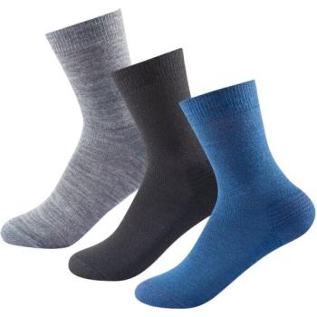 Devold DAILY MERINO MEDIUM SOCK 3PK Gyerek zokni, szürke, méret kép