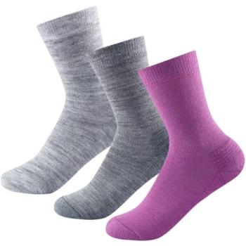 Devold DAILY MERINO MEDIUM SOCK 3PK Női zokni, szürke, méret kép