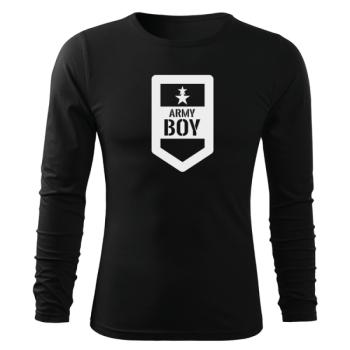 DRAGOWA Fit-T hosszú ujjú póló army boy, fekete 160g/m2 kép