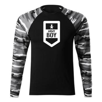 DRAGOWA Fit-T hosszú ujjú póló army boy, metro 160g/m2 kép