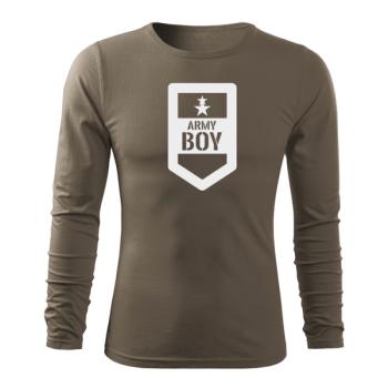 DRAGOWA Fit-T hosszú ujjú póló army boy, oliva 160g/m2 kép