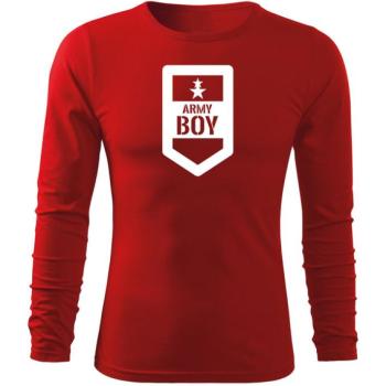 DRAGOWA Fit-T hosszú ujjú póló army boy, piros 160g/m2 kép