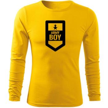 DRAGOWA Fit-T hosszú ujjú póló army boy, sárga 160g/m2 kép