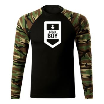 DRAGOWA Fit-T hosszú ujjú póló army boy, woodland 160g/m2 kép