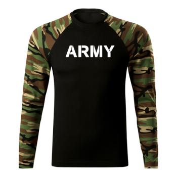 DRAGOWA Fit-T hosszú ujjú póló army, woodland 160g/m2 kép