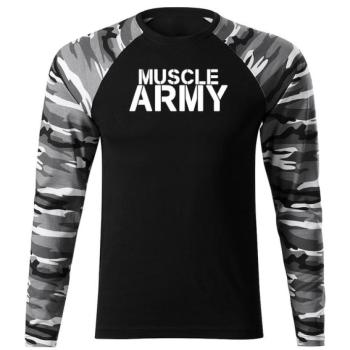 DRAGOWA Fit-T hosszú ujjú póló muscle army, metro 160g/m2 kép