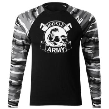 DRAGOWA Fit-T hosszú ujjú póló muscle army original, metro 160g/m2 kép