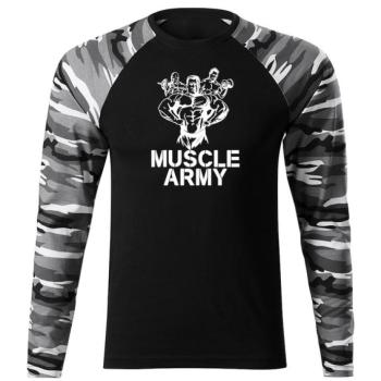 DRAGOWA Fit-T hosszú ujjú póló muscle army team, metro 160g/m2 kép