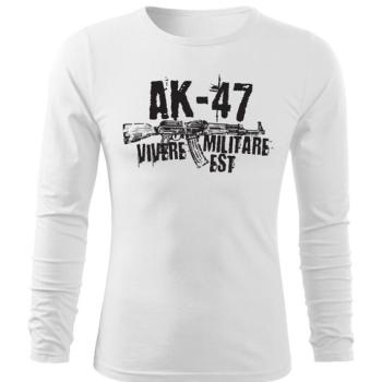 DRAGOWA Fit-T hosszú ujjú póló Seneca AK-47, fehér 160g/m2 kép