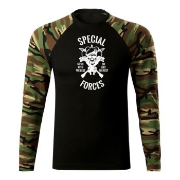 DRAGOWA Fit-T hosszú ujjú póló special force, woodland 160g/m2 kép