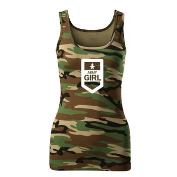 DRAGOWA női atlétapólók army girl, camouflage 180g/m2 kép