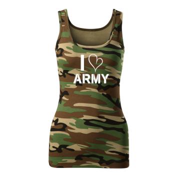 DRAGOWA női atlétapólók i love army, camouflage 180g/m2 kép